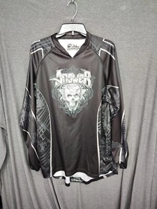 Answer Racing Trikot Herren Extra Large Schwarz Langarm Totenkopf - Bild 1 von 9