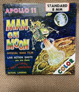 Apollo 11 OFFICIAL NASA FILM MAN ON MOON STANDARD 8MM IN COLOR Sealed - Picture 1 of 3