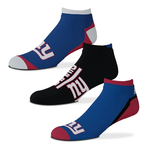 New York Giants NFL Flash 3 Pack No Show Mens Large Socks Fits 10-13 Fan Gift Cover