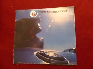 catalogue prospectus auto : BMW motorsport GmbH / 1973 - Photo 1/9