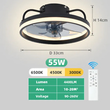 55W Smart Ceiling Fan Fans Lights Remote Control Bedroom Décor Ventilator Lamp