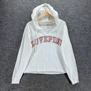 Victoria's Secret Hoodie Women S Small White Hooded Long Sleeve Cotton Casual - Picture 1 of 9