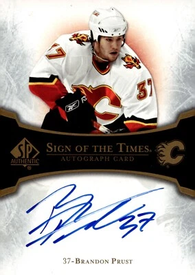 Brandon Prust - 2007-08 Upper Deck Sign Of The Times Card #ST-PR - Image 1 of 2