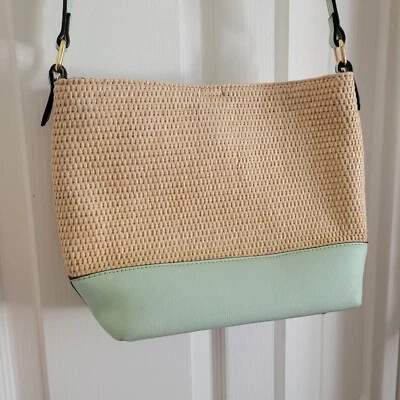 Izzy & Ali Bolso de Mano Informal Cartera Estampado Guepardo Forro Espuma de Mar Azul Verde Foto 1 de 4