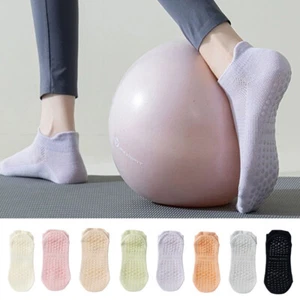 Womens Yoga Crew Socks Ankle Socks Pilates Socks Non Slip Barre Workout - Picture 1 of 35