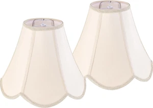 2 Pcs Barrel Lamp Shades Yellowish Beige Lamp Shade 6X13X10.6"(Spider) Bell Lamp - Imagen 1 de 12