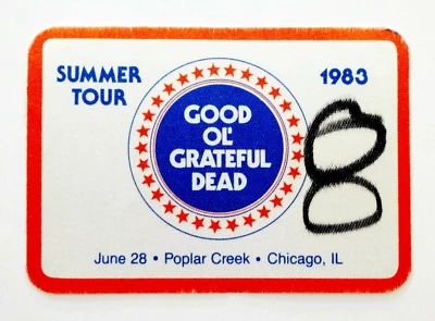 Grateful Dead Backstage Pass Chicago Illinois Poplar Creek IL 6/28/83 6/28/1983 - Image 1 of 4