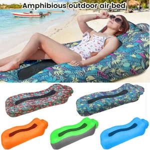 Inflatable Lounger Air Sofa Chair Portable Camping Chairs Waterproof Beach Bed - Picture 1 of 63