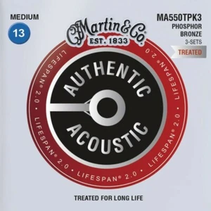 3 Packungen Martin MA550T Saiten für Akustikgitarre Phosphor Bronze mittlere Stärke 13-56 - Bild 1 von 3