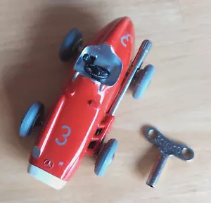 SCHUCO MICRO RACER MERCEDES F1 #3 1043 WINDUP GERMANY VINTAGE ORIGINAL RED w KEY - Picture 1 of 11