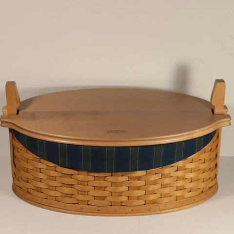 Longaberger 2004 Collectors Club Family Legacy Basket Liner Protector Lid Combo Cover