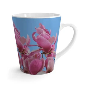 Magnolia Latte Mug - Floral Coffee Cup Gift, Spring Flower Tea Mug, Botanical - Picture 1 of 5