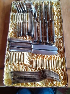 BSF BESTECK PLATURA 90 SILBERAUFLAGE 28 TEILE VERSILBERT VINTAGE ALTE SERIE - Bild 1 von 7
