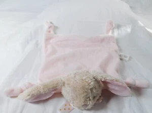 Dan Dee BUNNY Rabbit Bunny Baby Lovey Pink Knotted Security Blanket Rattle - Picture 1 of 4