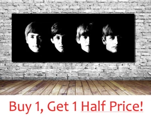 THE BEATLES WALL ART CANVAS PRINT *Ready To Hang* FRAMED CANVAS PICTURE - Picture 1 of 9