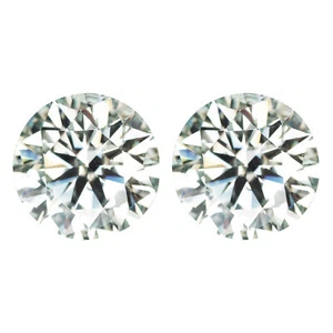 1.52ct VVS 2Pcs Pair Elegant Brilliant Round (Diamond Cut) 6mm White Moissanite - Imagen 1 de 5