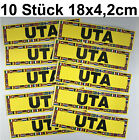 10x Sticker Name Uta Autocollant de Voiture Plaque Du Nom International