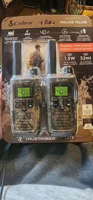 Cobra RX380TTC Walkie Talkie Camo 32m Range LED Light New In Original Packaging - Image 1 of 3