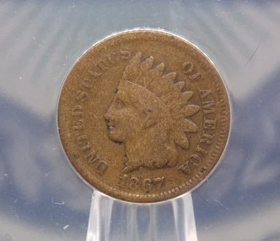 1867 Indian Head Cent Penny 1c ANACS G6 #920 Good ECC&C, Inc. - Image 1 of 4