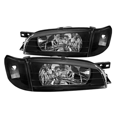 For Subaru Impreza WRX Black Headlights+Clear Corner Turn Signal Lamps - Image 1 of 4