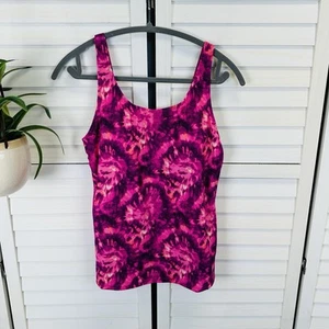 New Kim Gravel X Swimsuits for All Scoop Neck Tankini Swim Top Pink Size 8 - Picture 1 of 10