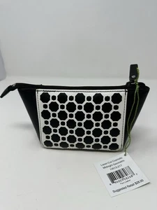 Nuova custodia cosmetica Vera Bradley taglio laser in geometria mezzanotte - bianco e nero - Foto 1 di 6