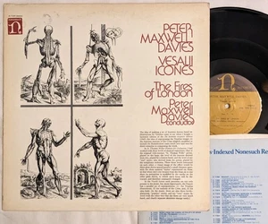 Nonesuch H-71295 Peter Maxwell Davies VESALII ICONES Fires Of London OUTSIDER LP - Picture 1 of 6