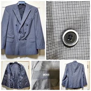 Hugo Boss Sakko Herren 40 S Grau Super 100 Wolle Zweireiher Darrington Blazer - Bild 1 von 24