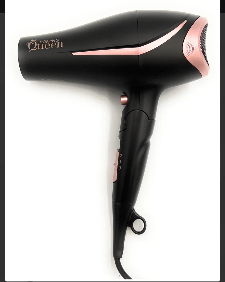 SHOPPING QUEEN Haartrockner 2200W matt schwarz klappbar 2 Stufen Cool-Shot