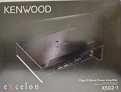 Kenwood X502-1 Mono subwoofer amplifier — 500 watts RMS x 1 at 2 ohms - Image 1 of 4