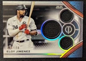 2021 Topps Tribute Triple Relics #TTREJ Eloy Jimenez 149/150 Chicago White Sox - Picture 1 of 4
