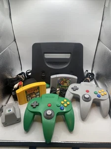 Consola Nintendo N64 Paquete 2 Mandos, Super Mario, Donkey Kong 64 Probado - Imagen 1 de 13