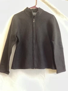 Bridgetown Collection Jacket Womens Small Black 100% Wool Zip Up Basic Australia - Picture 1 of 11