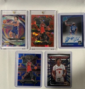5 Card RC NBA Singles. Jared McCain, Amen Ausar Thompson, Mitchell Robinson Auto - Picture 1 of 4