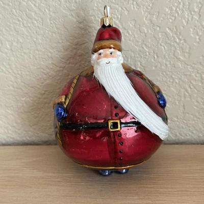Vintage Roly Poly Santa Komozja Polskie Bombki 5” Poland RARE - Image 1 of 4