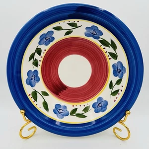 Gibson Designs Bella Cereal Soup Bowl Blue Floral - Picture 1 of 2