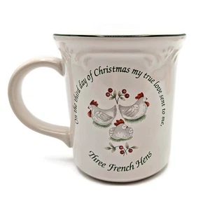 Pfaltzgraff Winterberry Three French Hens Kaffee Tee Tasse 12 Days of Christmas - Bild 1 von 7