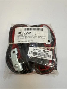 MotoSport Powertye Tiedowns S-Hook BLK/RED - Picture 1 of 4