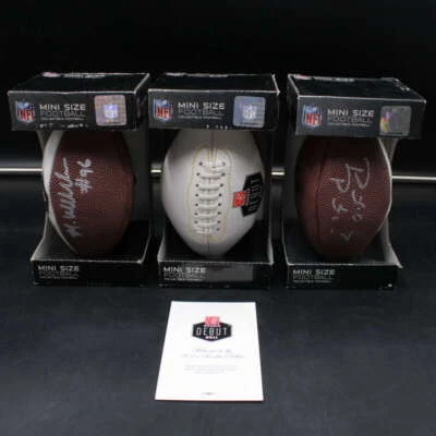Patrick Peterson/Mo Wilkerson Signed Mini Football Lot Rookie Debut D11791 - Image 1 of 4