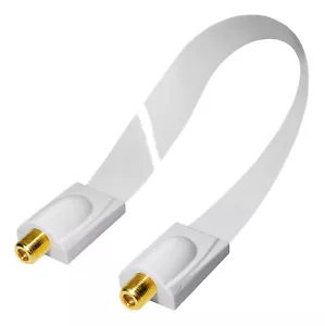 Esecuzione finestra cavo piatto dorato cavo sat 4K UltraHD porta SLIM HQ bianco - Foto 1 di 2