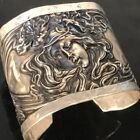 Art Nouveau Spoon Ring Sterling Silver 925 Cuff Bracelet Evangeline Unger Bros
