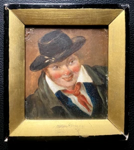 ::PINTURA AL ÓLEO RETRATO DE HOMBRE °HOMBRE CON MARCO DE SOMBRERO PARA RESTAURAR HACIA 1830 - Imagen 1 de 6