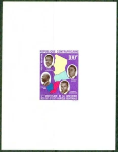 CENTRAL AFRICA –1964-CHIEFS OF EQUATORIAL AFRICA DELUXE PROOF SHEET – VF** - Picture 1 of 1