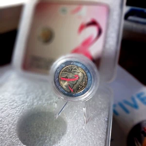FRANCIA 2 EURO FDC 2017 NASTRO ROSA.COLORATA A TAMPONE PIASTRA LUCIDA - Foto 1 di 4