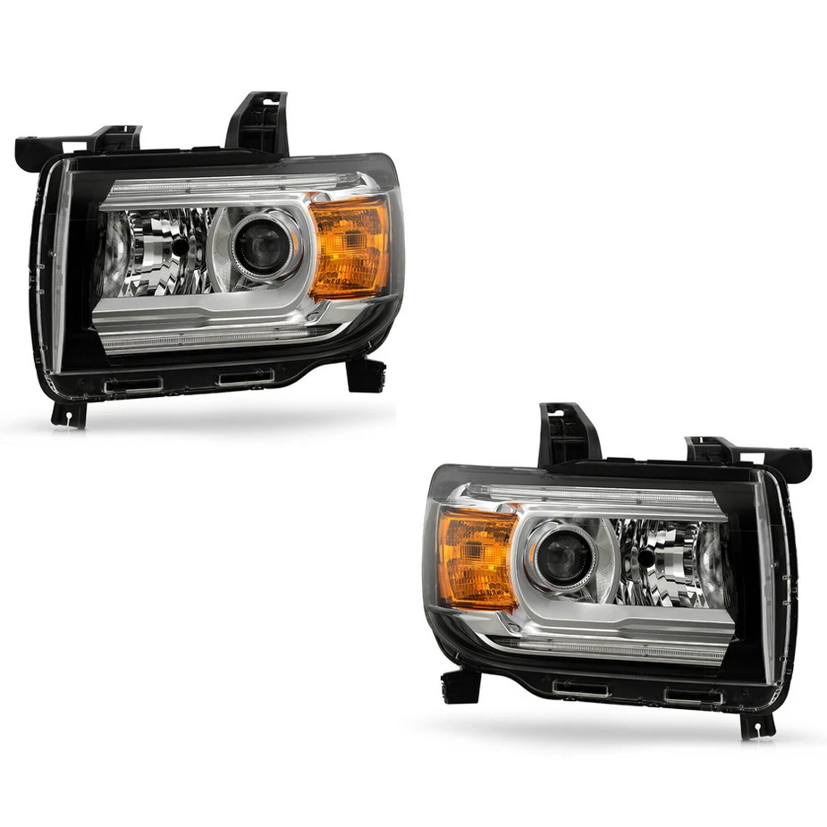Halogen Headlight For 2015-2022 GMC Canyon LED DRL Projector Left & Right 1 Pair - Изображение 1 из 4