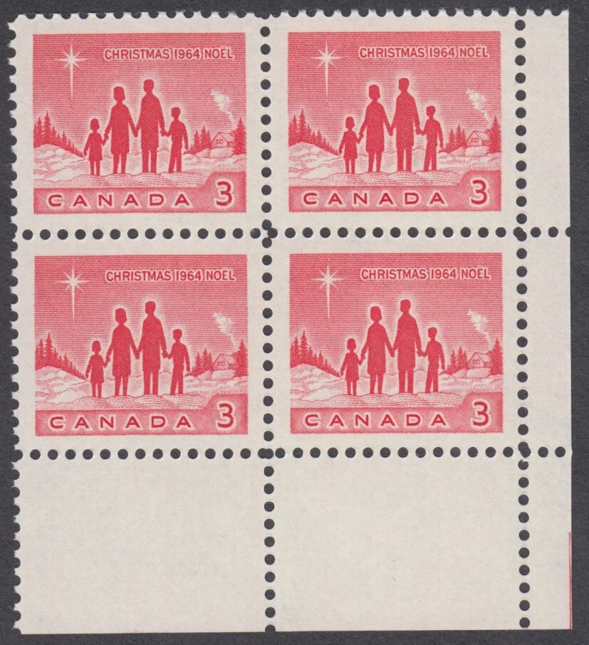 Canada - #434 Christmas, Corner Block of Four - MNH - Image 1 of 1