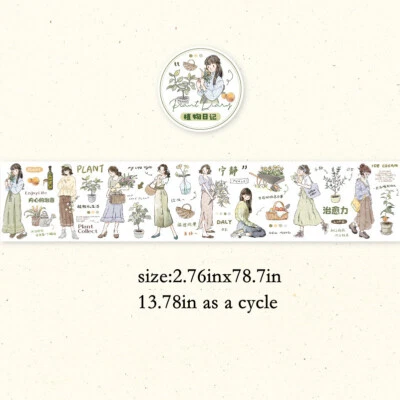 Girls Life Adhesive Washi Tape Scrapbooking Stickers Journal Diary Card Crafts - Image 1 of 4