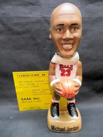 MICHAEL JORDAN, 1994 SAM Bobblehead Doll, Limited/Numbered #5176, Chicago Bulls Cover