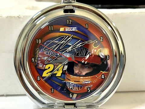 Franklin Mint Collectors NASCAR Jeff Gordon #24 Pocket Watch Vintage NEW W/Case Cover