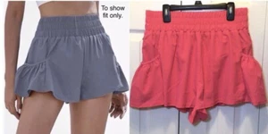 Love Tree Womens Hot Pink High Waisted Flowy Athletic Shorts Size L-A02 - Picture 1 of 8